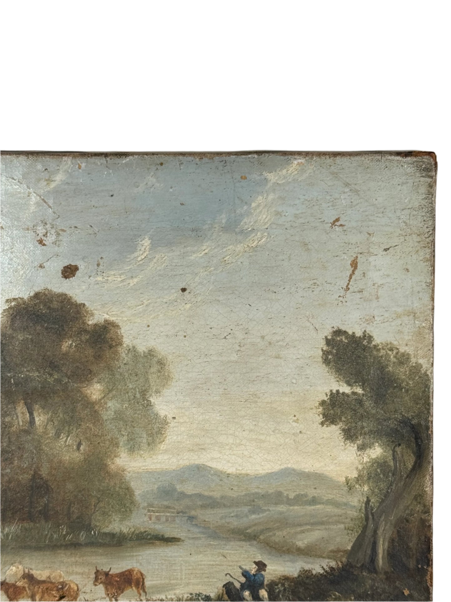 antique painting of cows