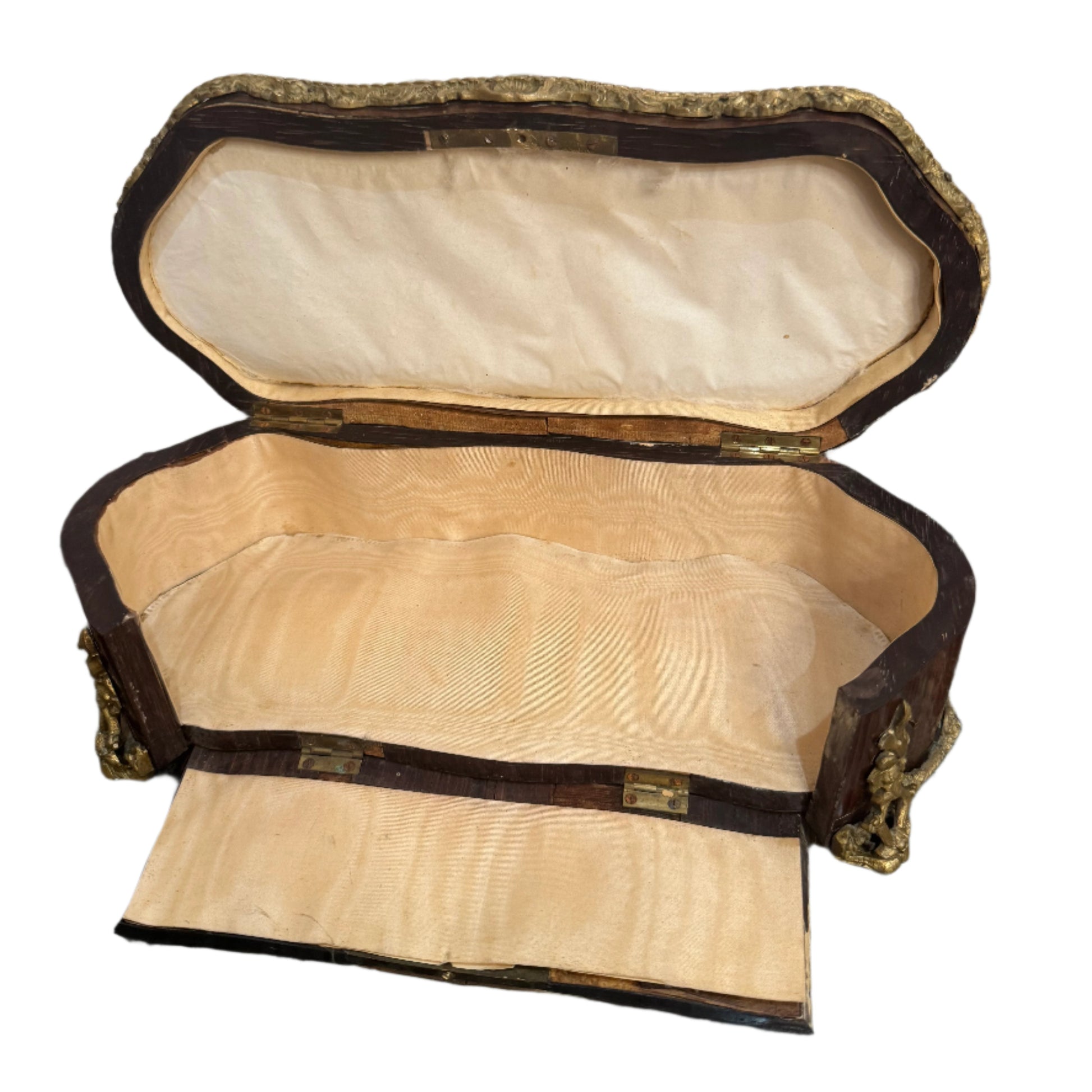 Napoleon III Marquetry and Bronze Ormolu Glove Box