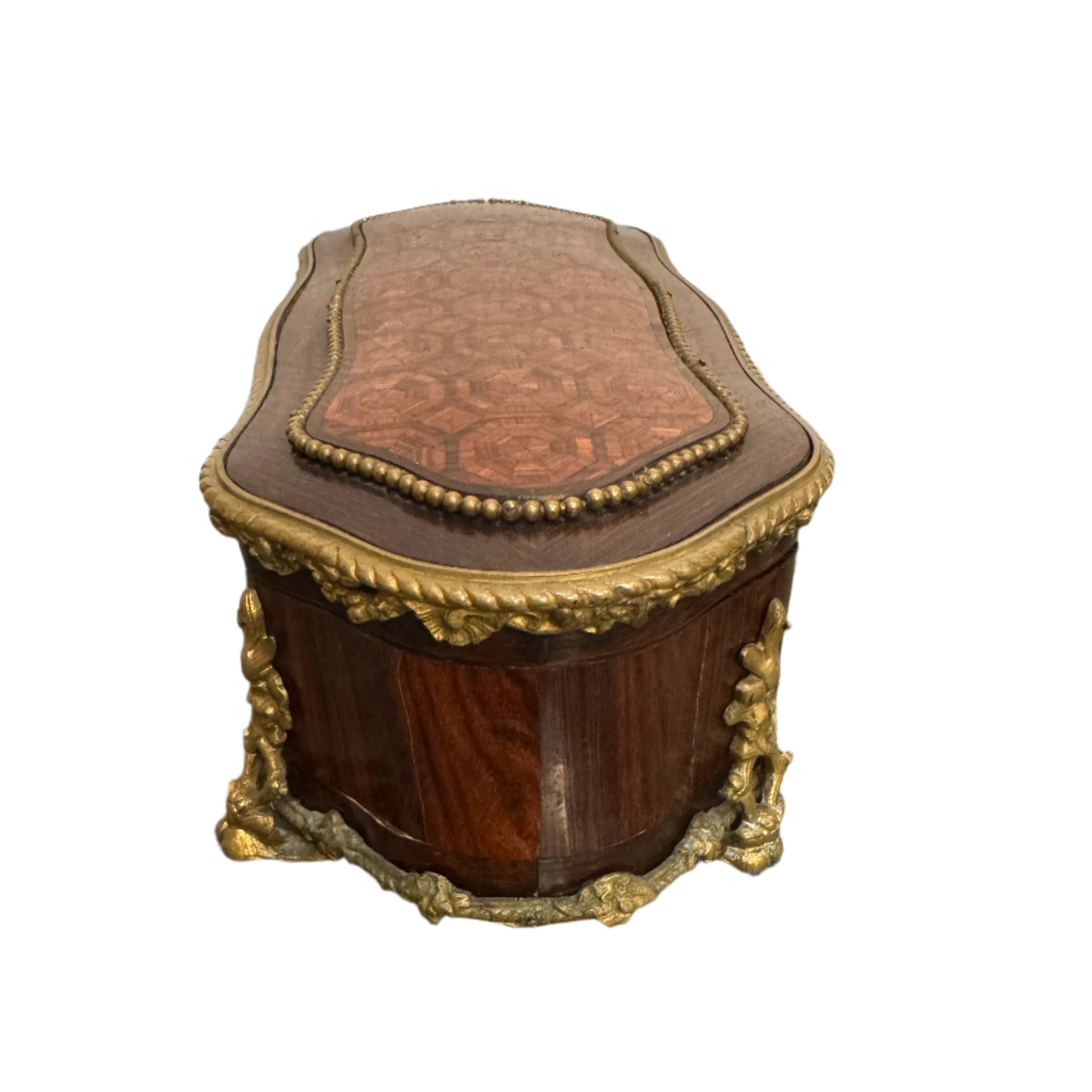 Napoleon III Marquetry and Bronze Ormolu Glove Box