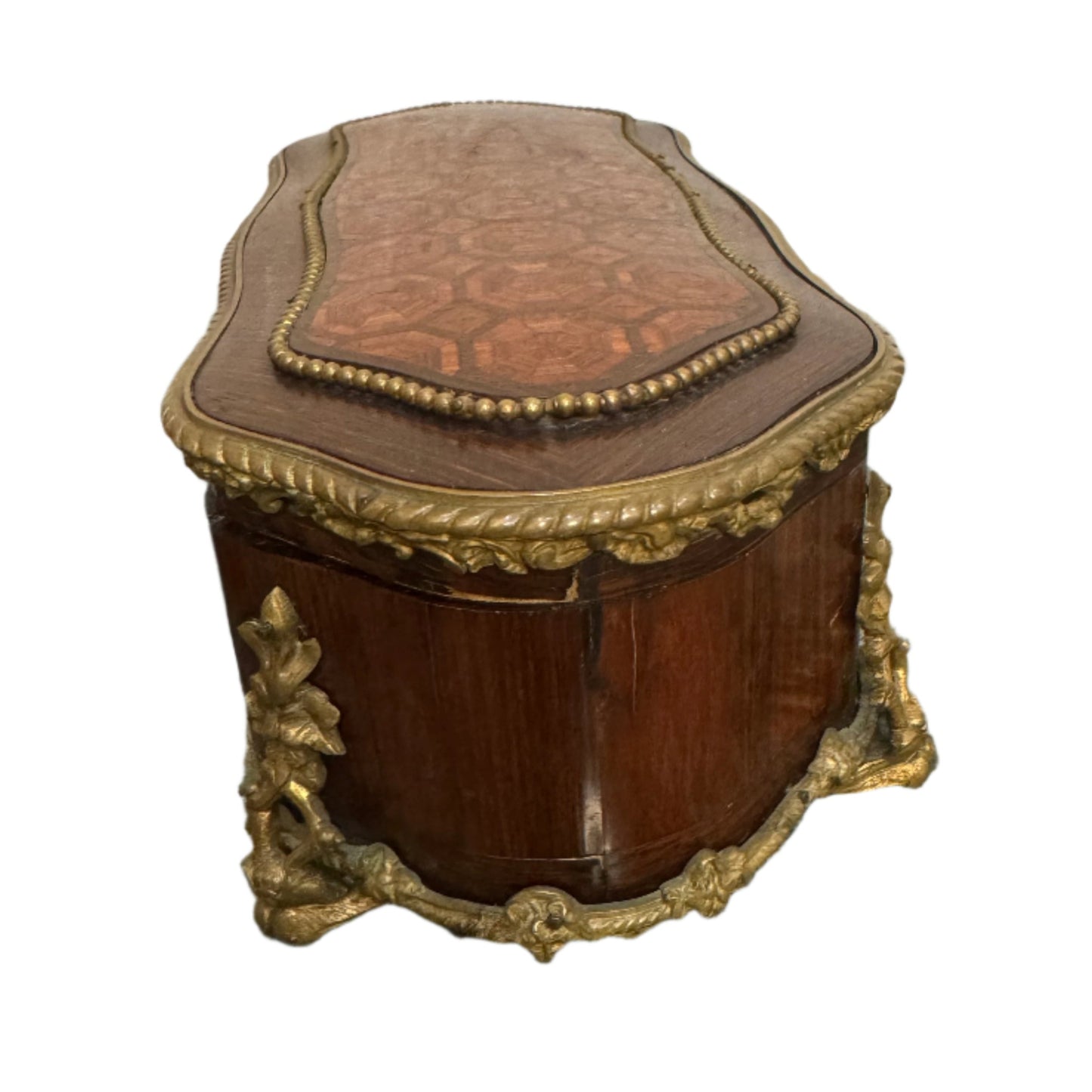 Napoleon III Marquetry and Bronze Ormolu Glove Box
