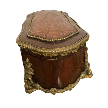 Napoleon III Marquetry and Bronze Ormolu Glove Box