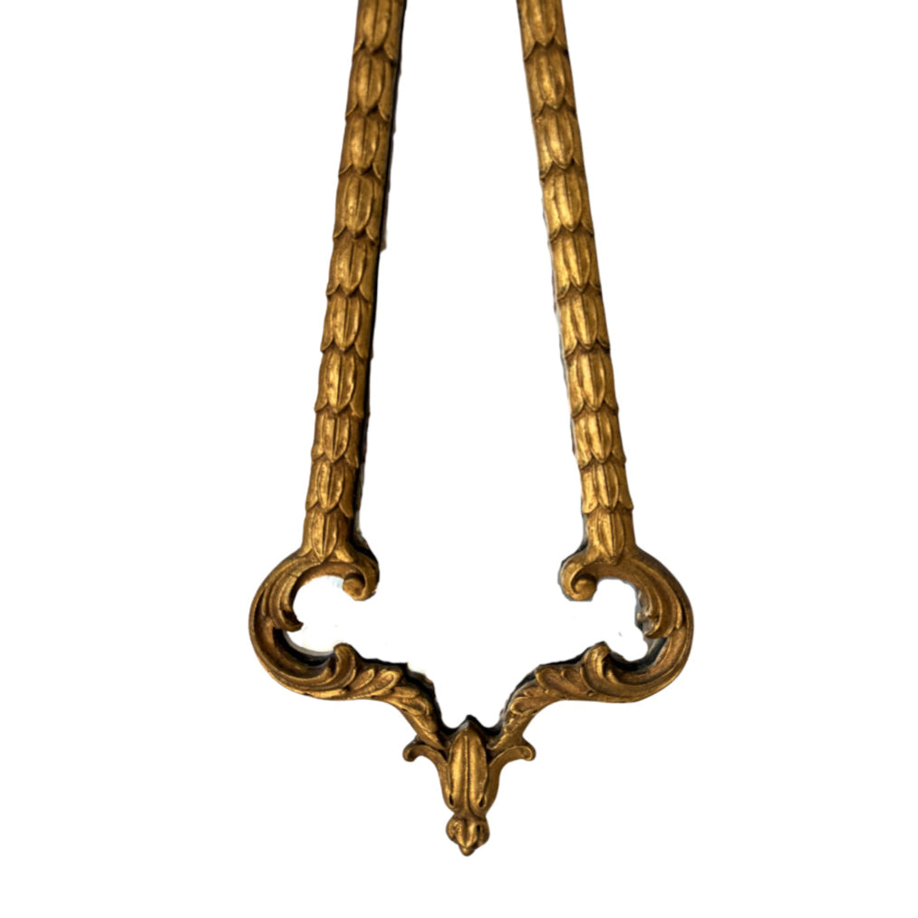 French Rococo-style Giltwood Mirror with Bow Detail