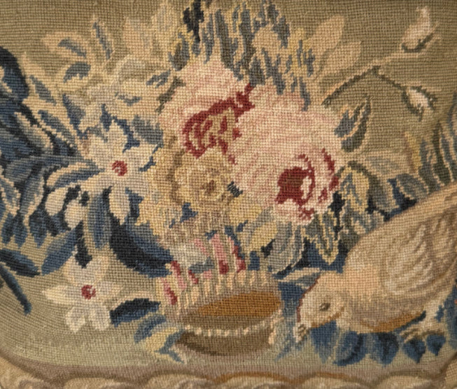French Aubusson-Style Hand-Woven Tapestry Pillow