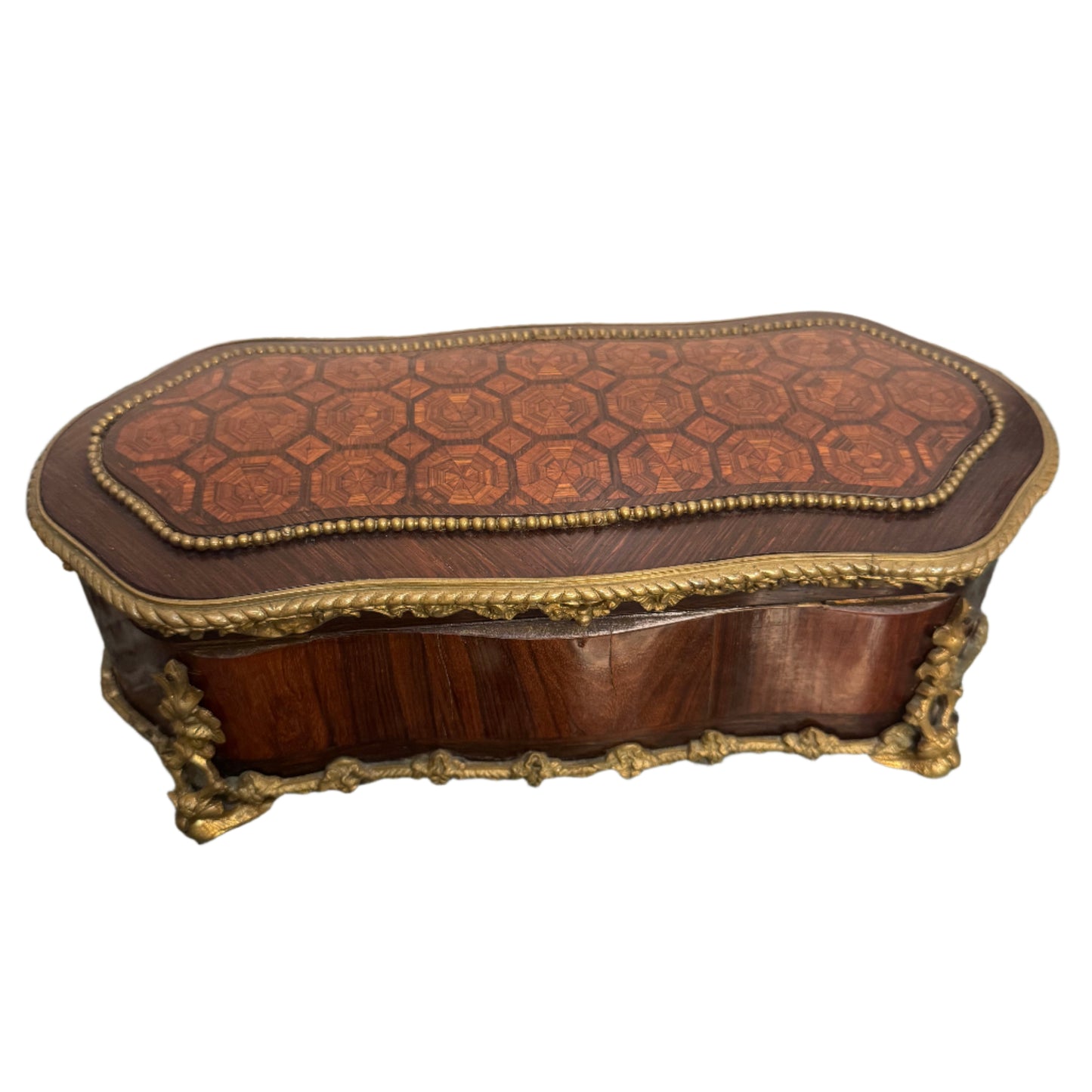 Napoleon III Marquetry and Bronze Ormolu Glove Box