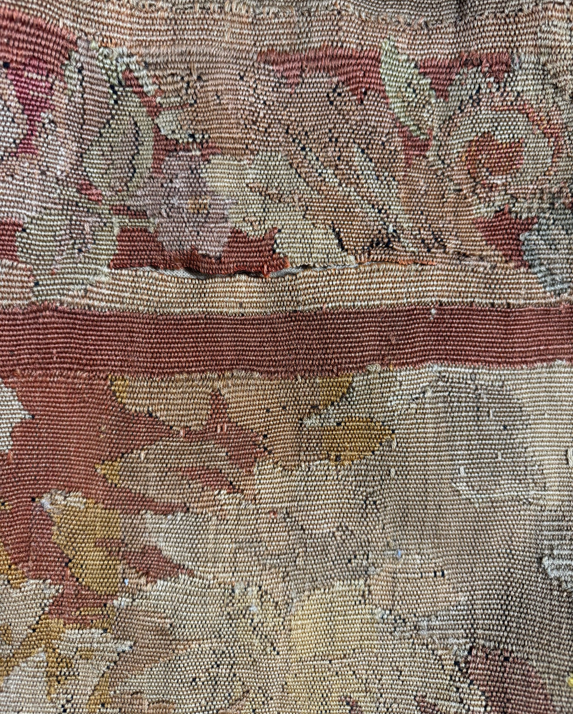 Antique French Aubusson Verdure Tapestry with Romantic Figures and Floral Border