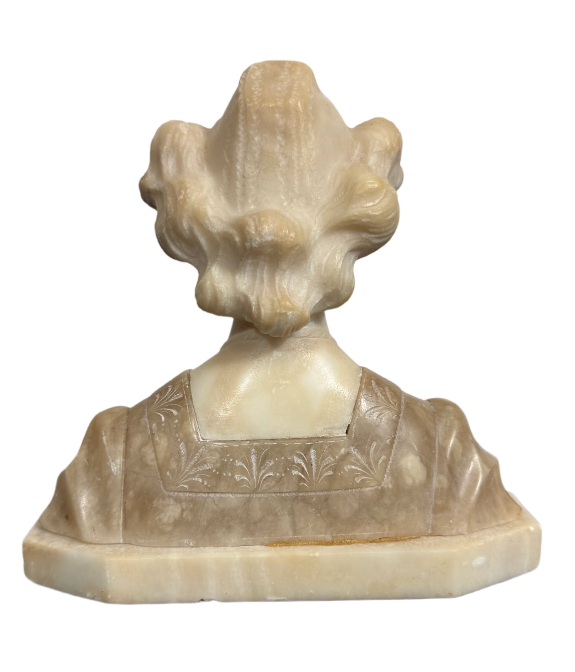 Antique Italian Alabaster Bust of Francesca da Rimini