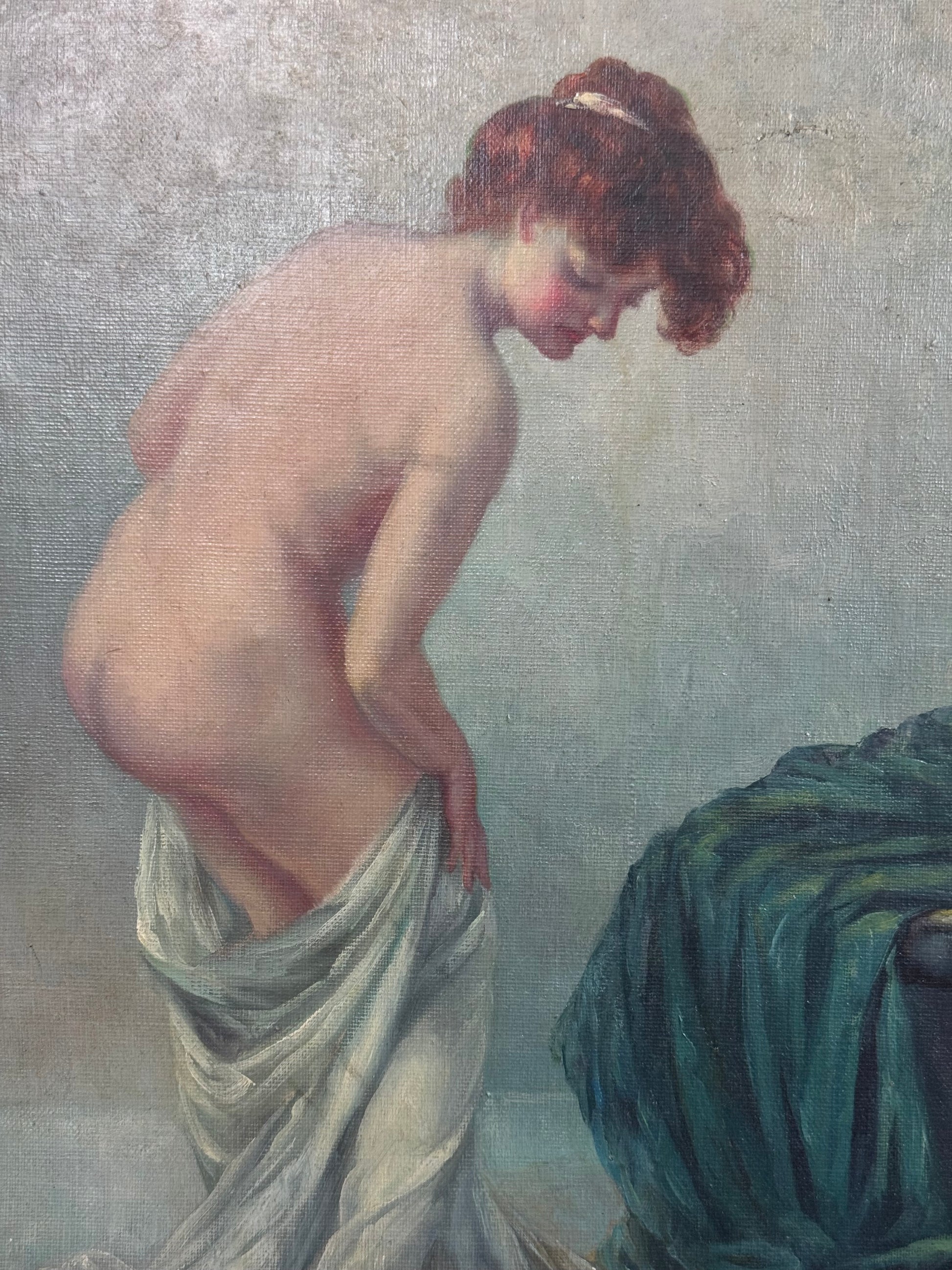 Antique Painting by Victor Gilbert Nude Study