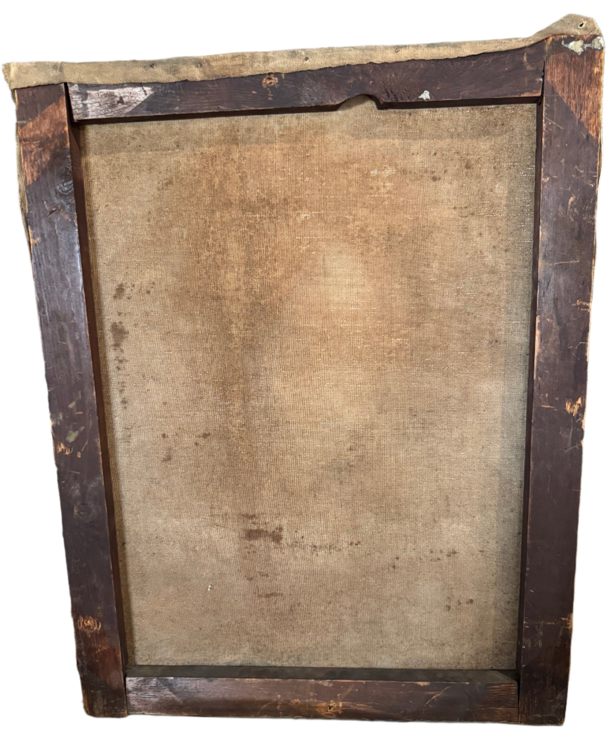 Antique Oil on Canvas Mourning Portrait