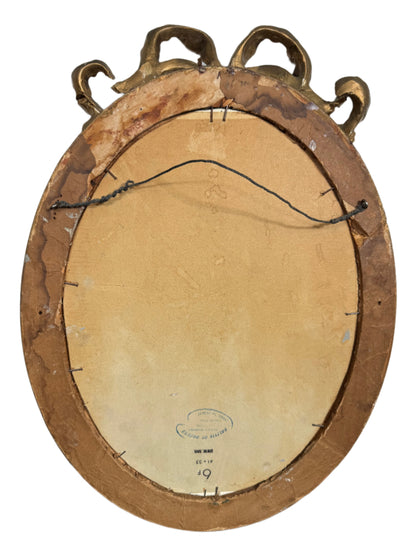 Vintage Floral Still Life Painting by A. Lechaire in Ornate Gilt Bow Frame