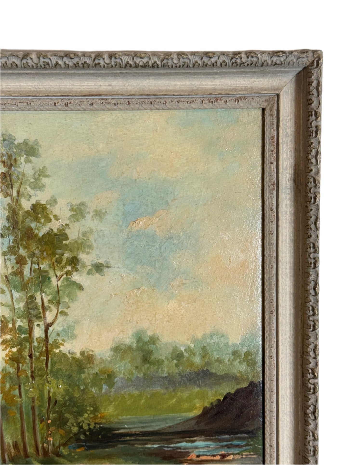 antique sheep painting