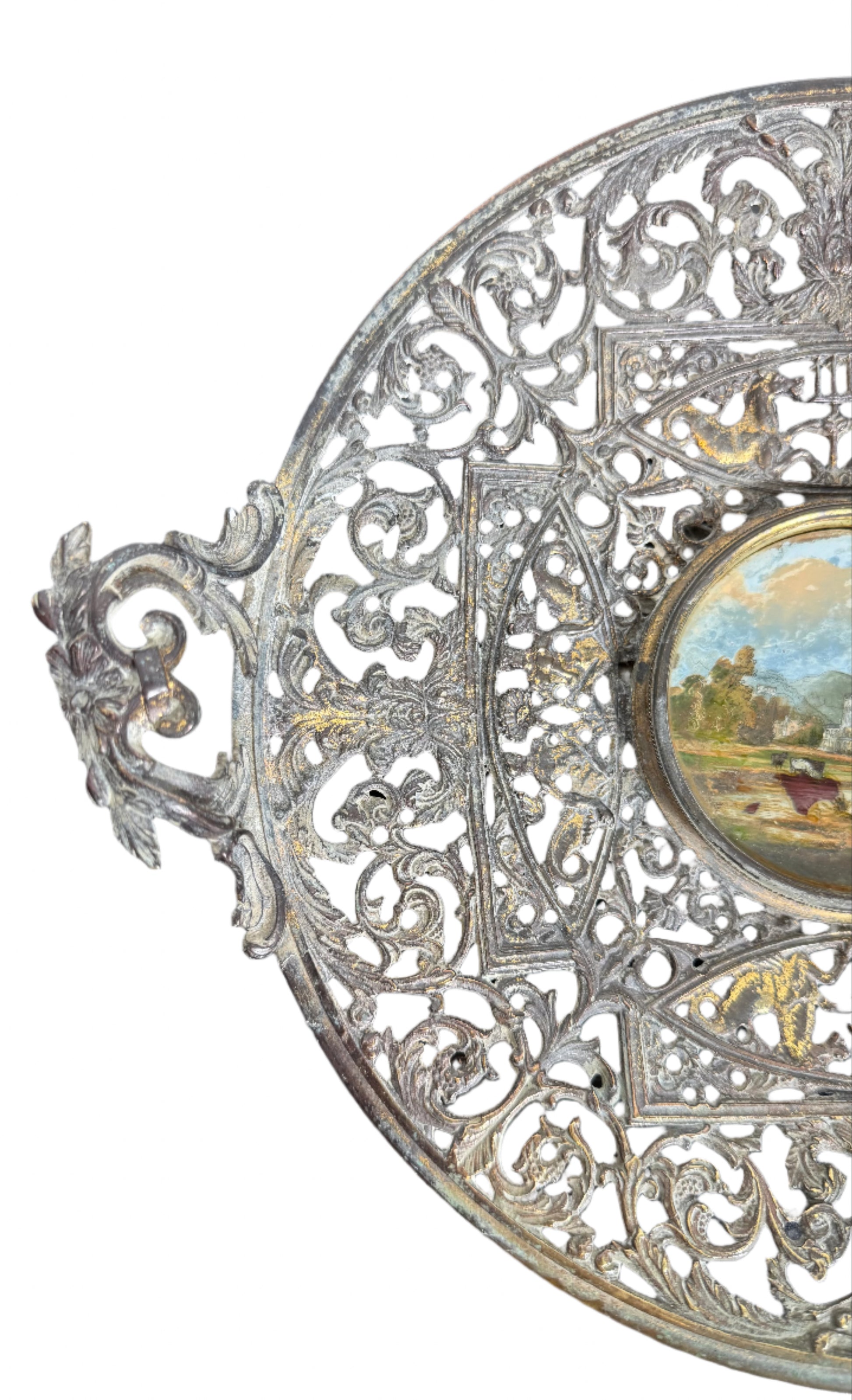 grand tour tazza with eglomise painting